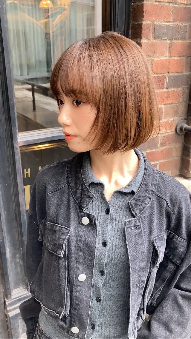 ショート ボブ 顔周りカット レイヤーカット 畔上 尚也のヘアスタイル