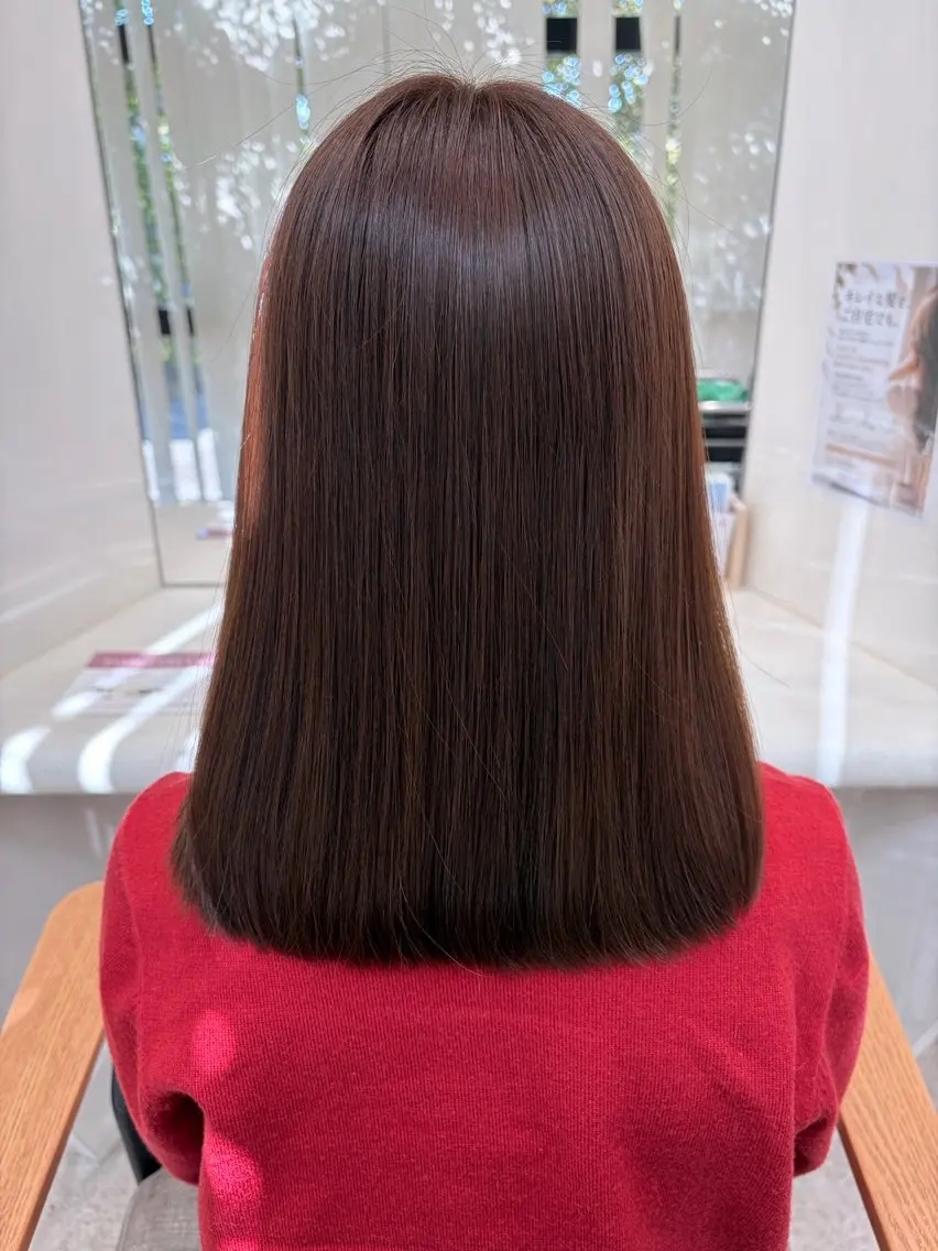 ミディアム カラー ヘアカラー 志村 梨帆のヘアスタイル