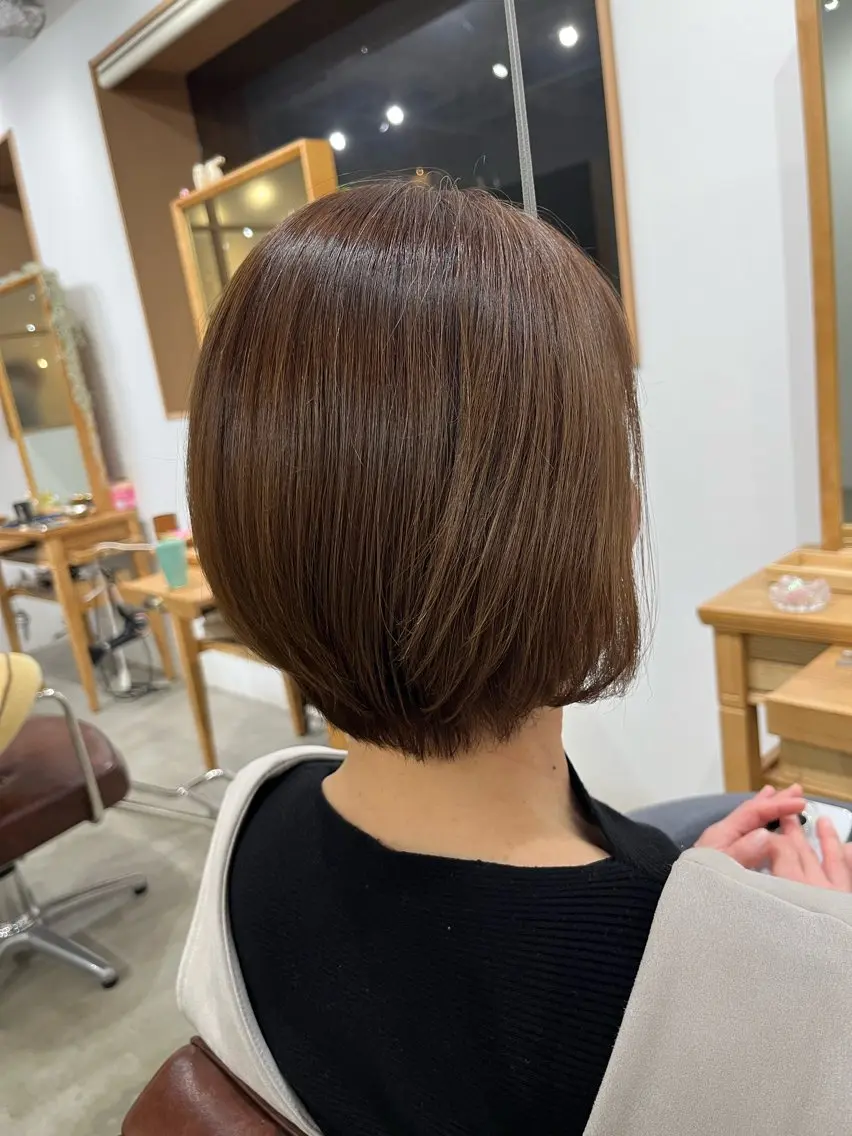 ミディアム ショートボブ ボブ 三島 有佳里のヘアスタイル