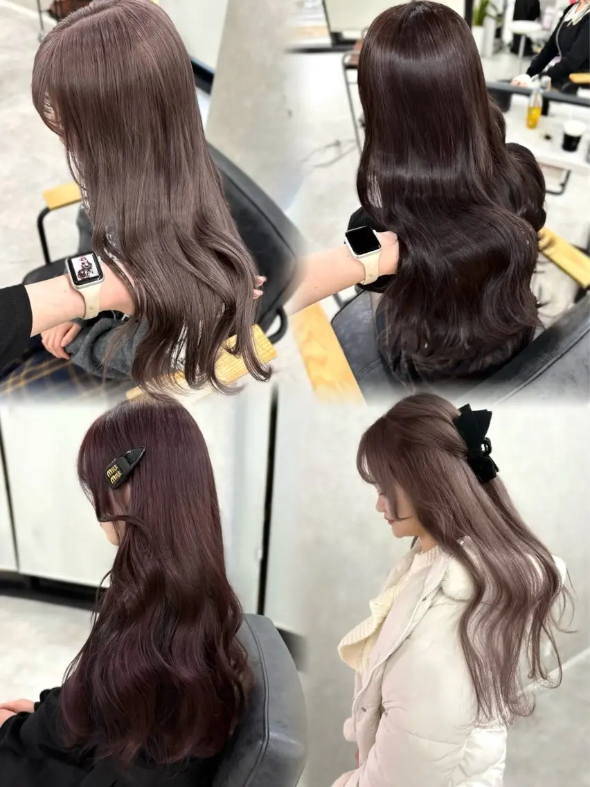 ロング カラー ラベンダーカラー ラベンダーピンク ピンクカラー カット ヘアカラー 盛れる顔まわり✨🎀 レイヤー別所好葉のヘアスタイル