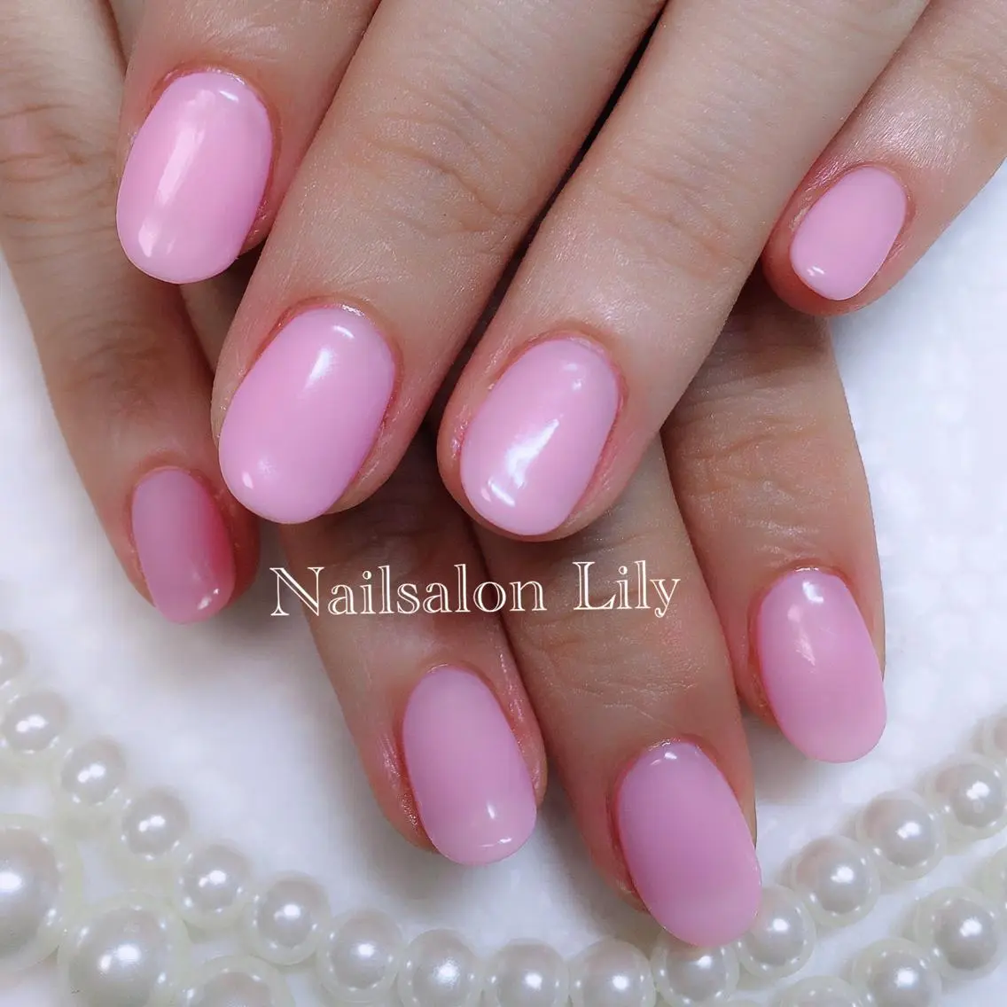 ネイル ピンク Lily*nail 🌻Mii🌻のネイルデザイン