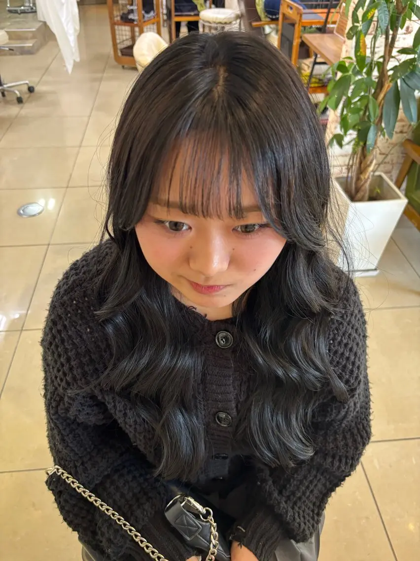 ロング ヘアカラー トリートメント eMu透明感カラー ちゅる髪yuki✩のヘアスタイル