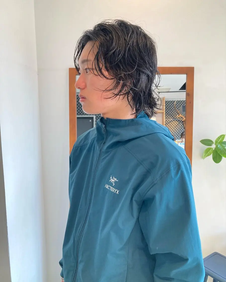 メンズ カット パーマ 浅野 敬亮のヘアスタイル