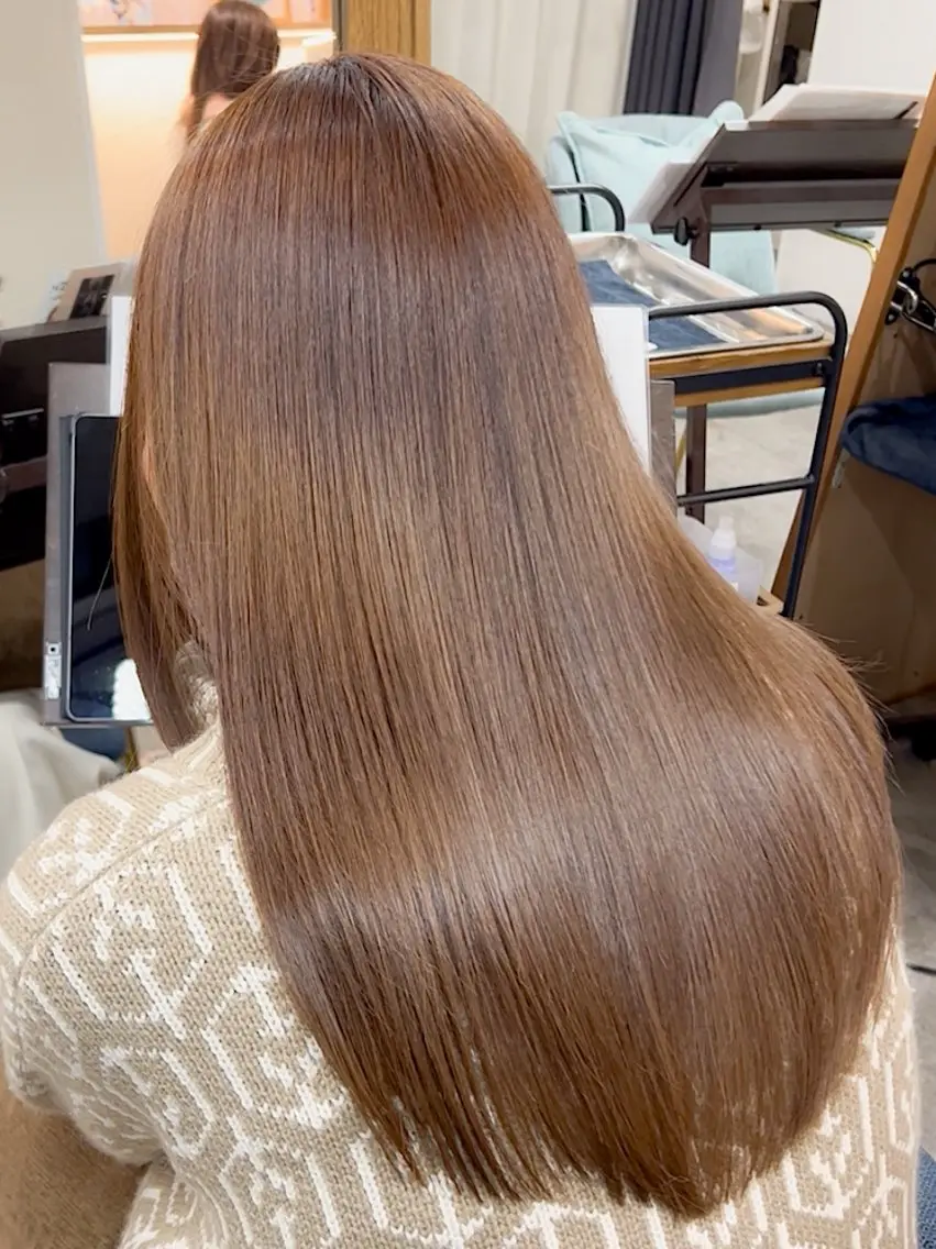 ロング カラー カット 縮毛矯正 髪質改善/艶髪矯正 /むらたみぎわのヘアスタイル