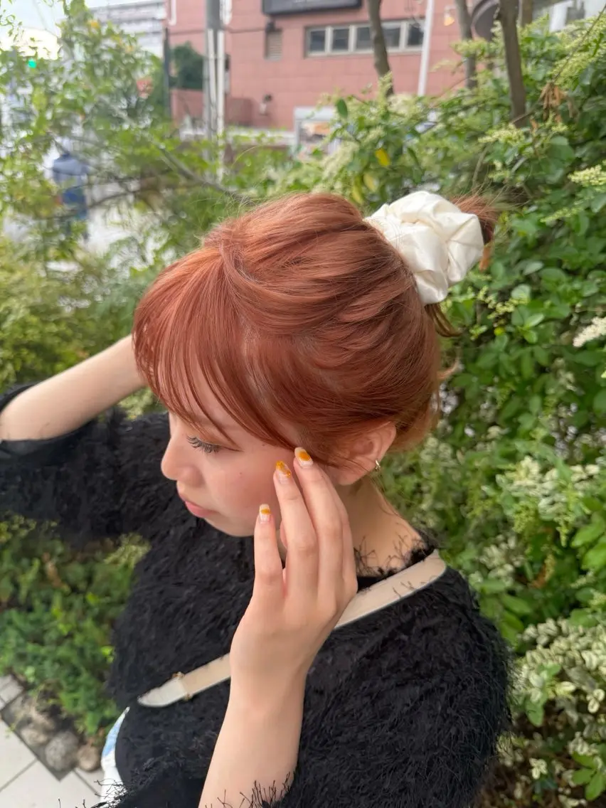 ロング ヘアカラー 🍎暖色🍊/ボブ/ ケアブリーチ/あいらのヘアスタイル