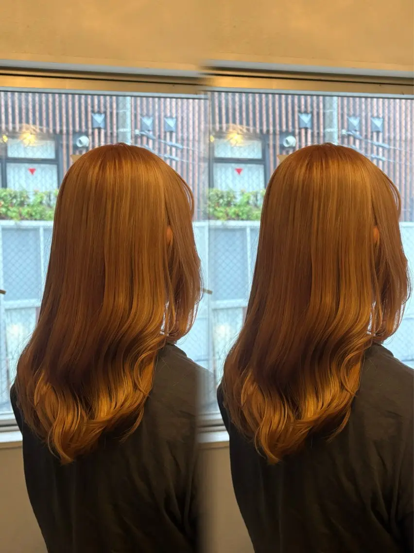 セミロング ヘアカラー 杉本 奈々美のヘアスタイル