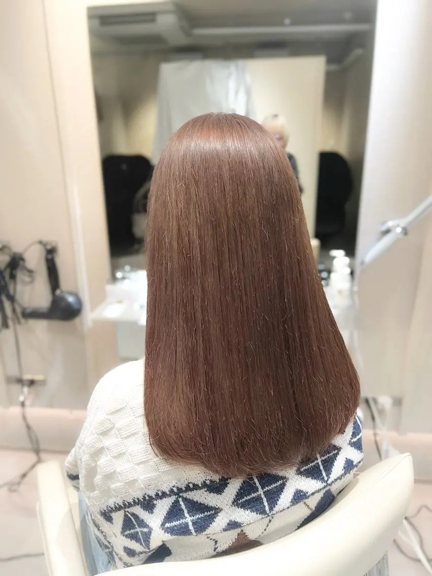 セミロング カラー ヘアカラー トリートメント 柔らかgirly/ レイヤー/yuiのヘアスタイル