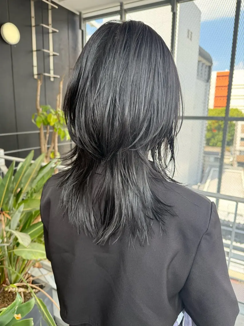 ミディアム カラー カット ヘアカラー トリートメント Amelie yunのヘアスタイル