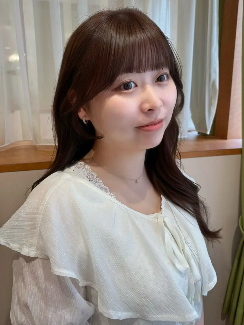 ロング カラー ショコラグレージュ 透明感カラー グレージュ 顔周りカット 小顔カット haruna🎀 Lita 4Fのヘアスタイル