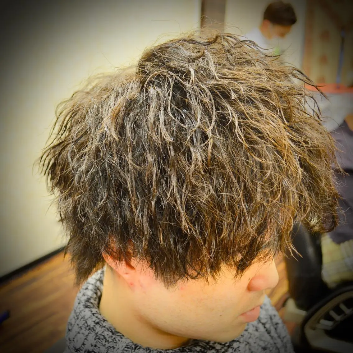ショート パーマ メンズ カット パーマ 高野浩平/フェード ツイストスパイラルのヘアスタイル