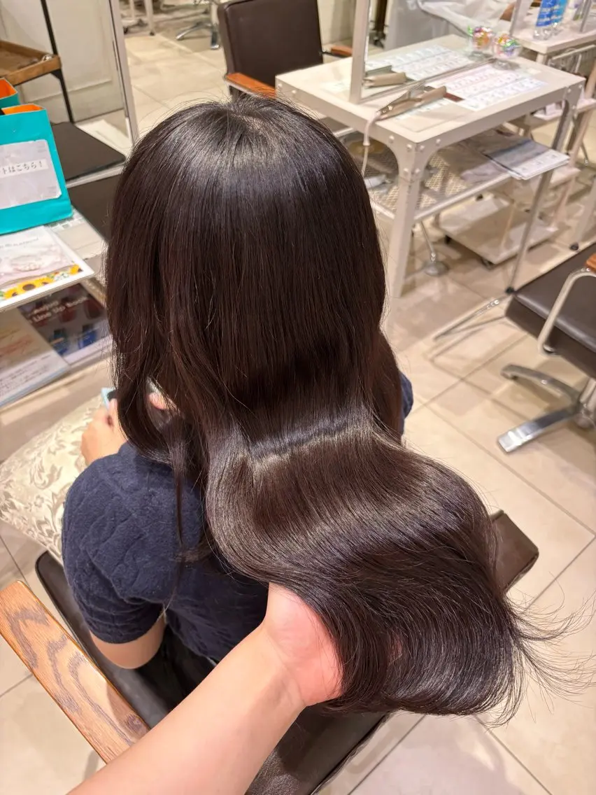 セミロング カラー カット ヘアカラー トリートメント 縮毛矯正/艶カラー /𝐒𝐚𝐤𝐢のヘアスタイル
