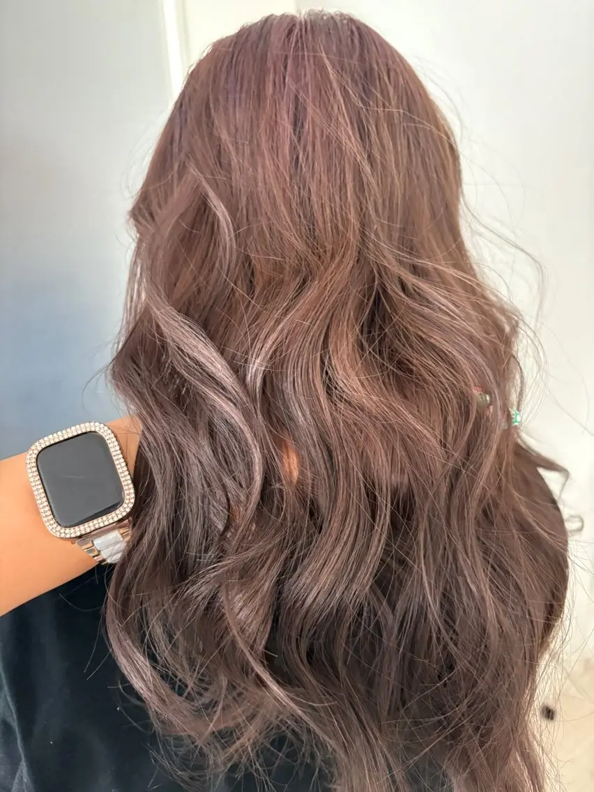 ロング パープルカラー ヘアカラー ink mocaのヘアスタイル