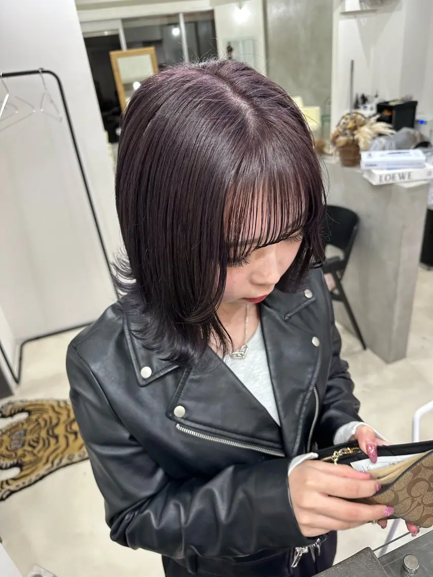 セミロング カラー さあや 【透け感/艶感】のヘアスタイル