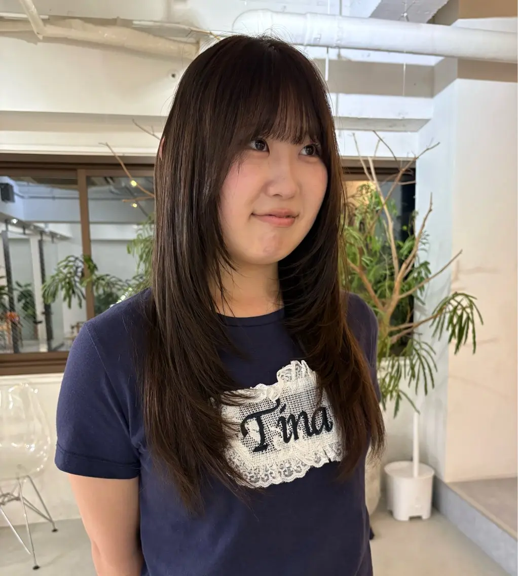 カラー ベージュカラー オリーブベージュ ヘアカラー 砂原 みゆきのヘアスタイル