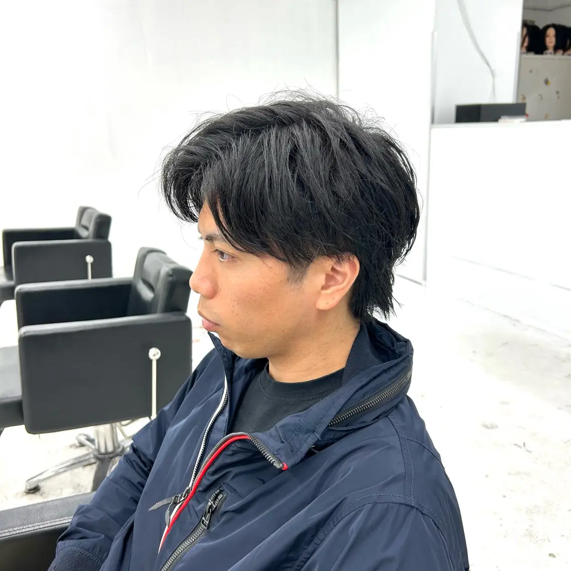 ショート メンズ センターパート カット 【メンズパーマ特化】 🍏網中勇喜のヘアスタイル
