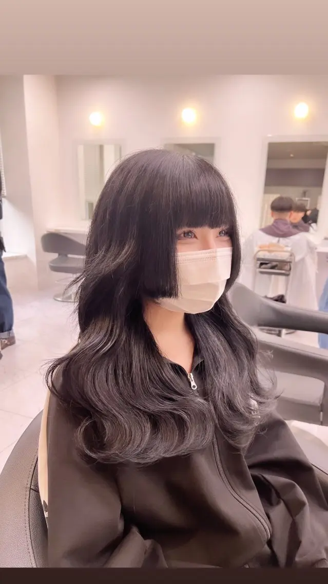 ロング カラー パーマ ヘアアレンジ メンズ 上品＆韓国風 🥀海心🥀のヘアスタイル