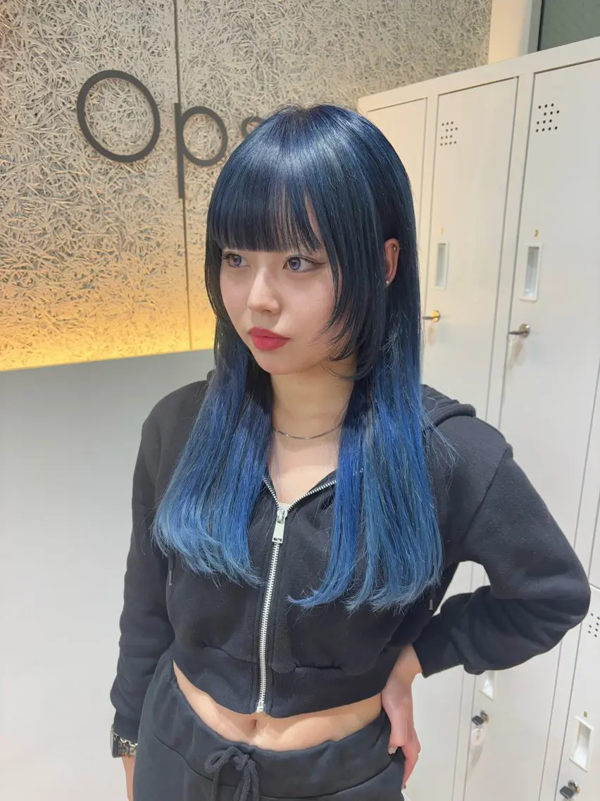 カラー ブルーカラー OPS hair大名 🩵yuna🌙のヘアスタイル