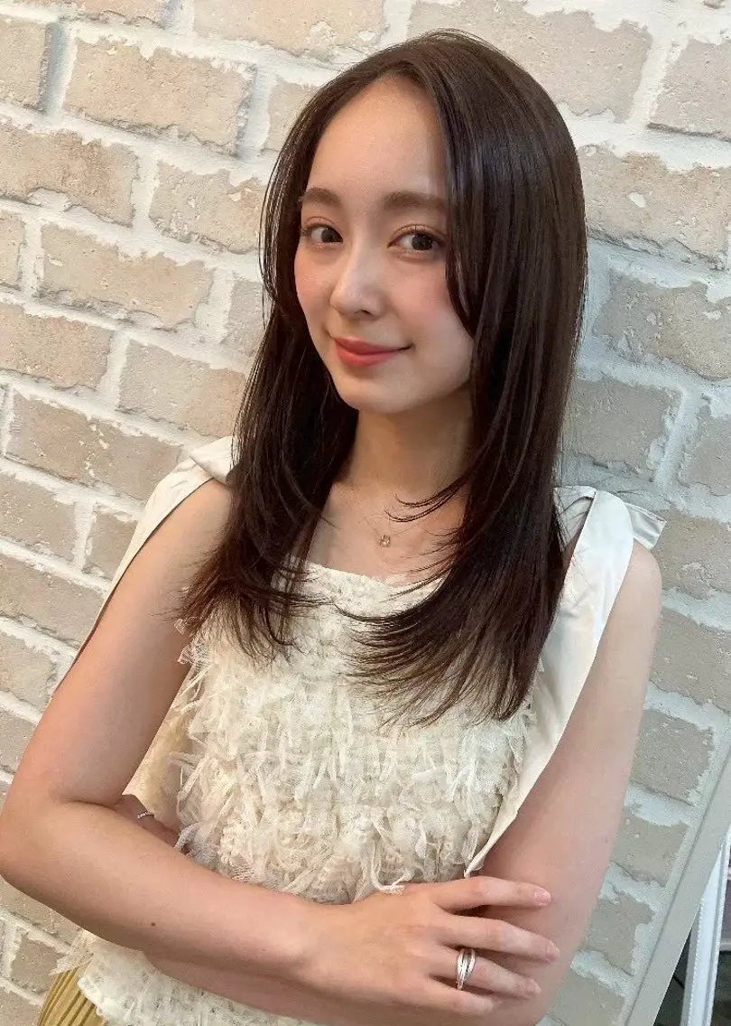 セミロング カラー ヘアカラー 垢抜けカラー🫧 渡邉優星のヘアスタイル