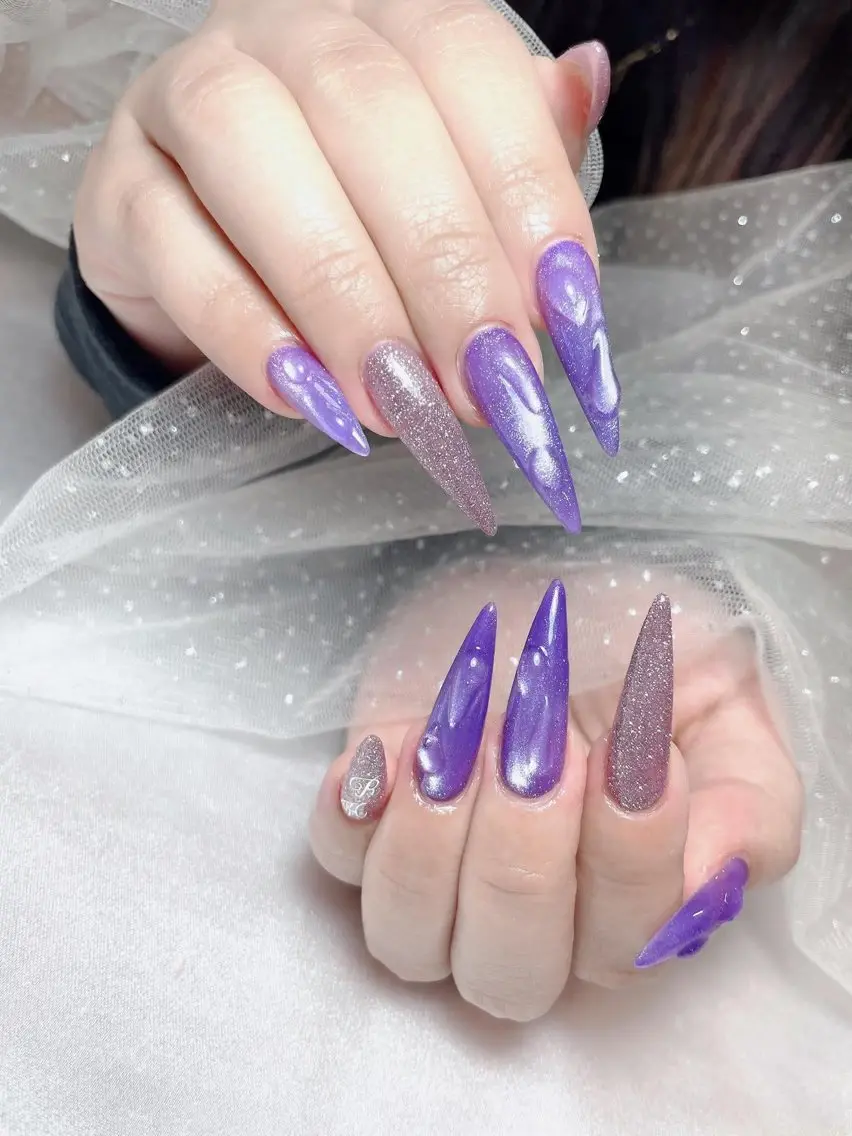 ネイル チークネイル 長さ出し フラッシュネイル ジェルネイル 韓国ネイル ハンドネイル Queen Nail Salonのネイルデザイン