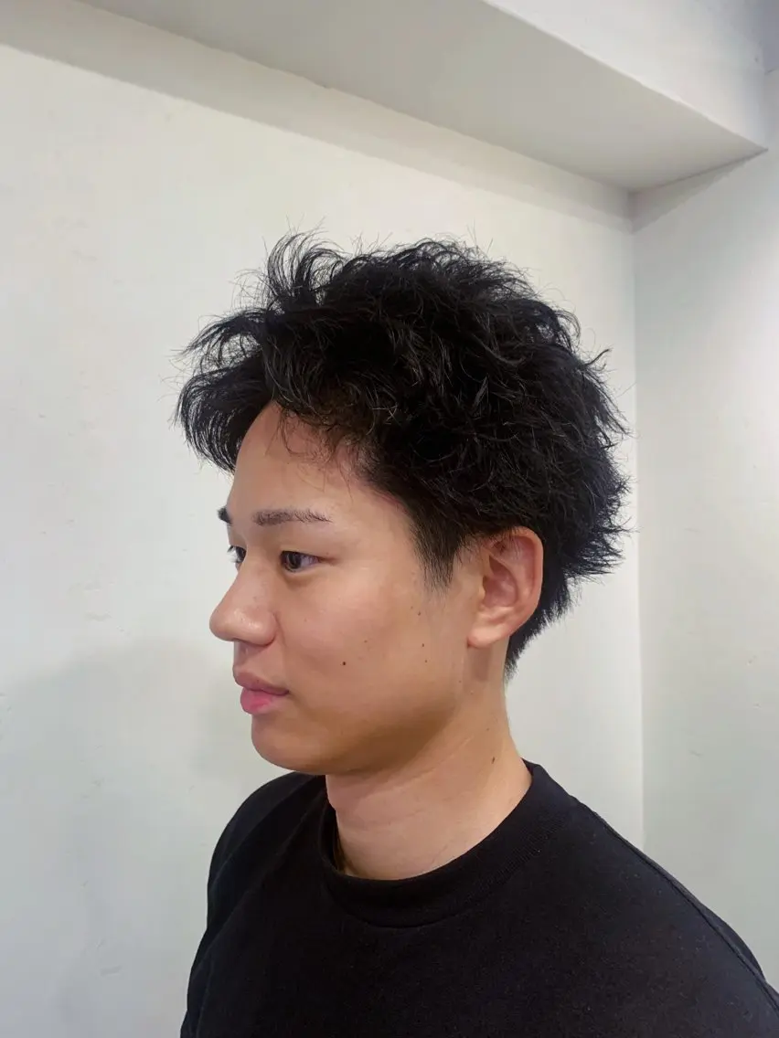 メンズ フェザーパーマ メンズパーマ カット パーマ Cecil hair 西川 翔馬のヘアスタイル