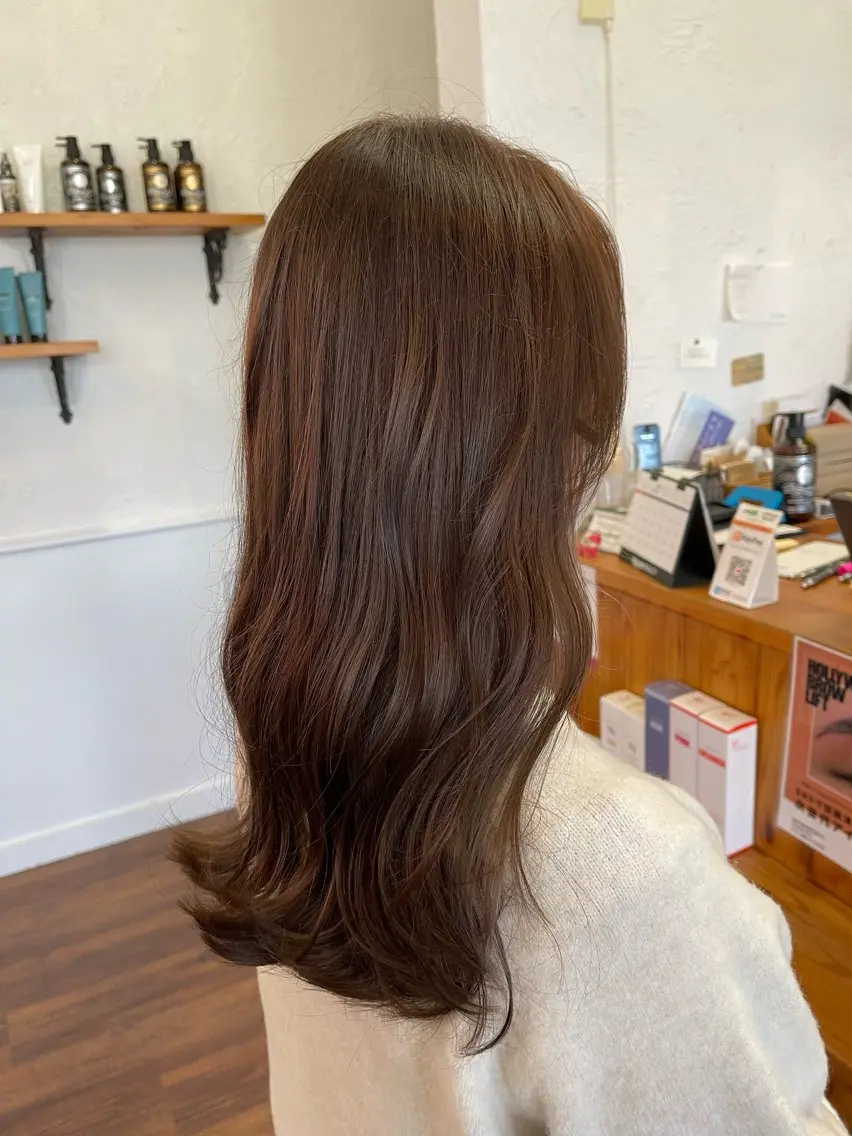 ロング カラー カット ヘアカラー トリートメント 関根 沙季のヘアスタイル