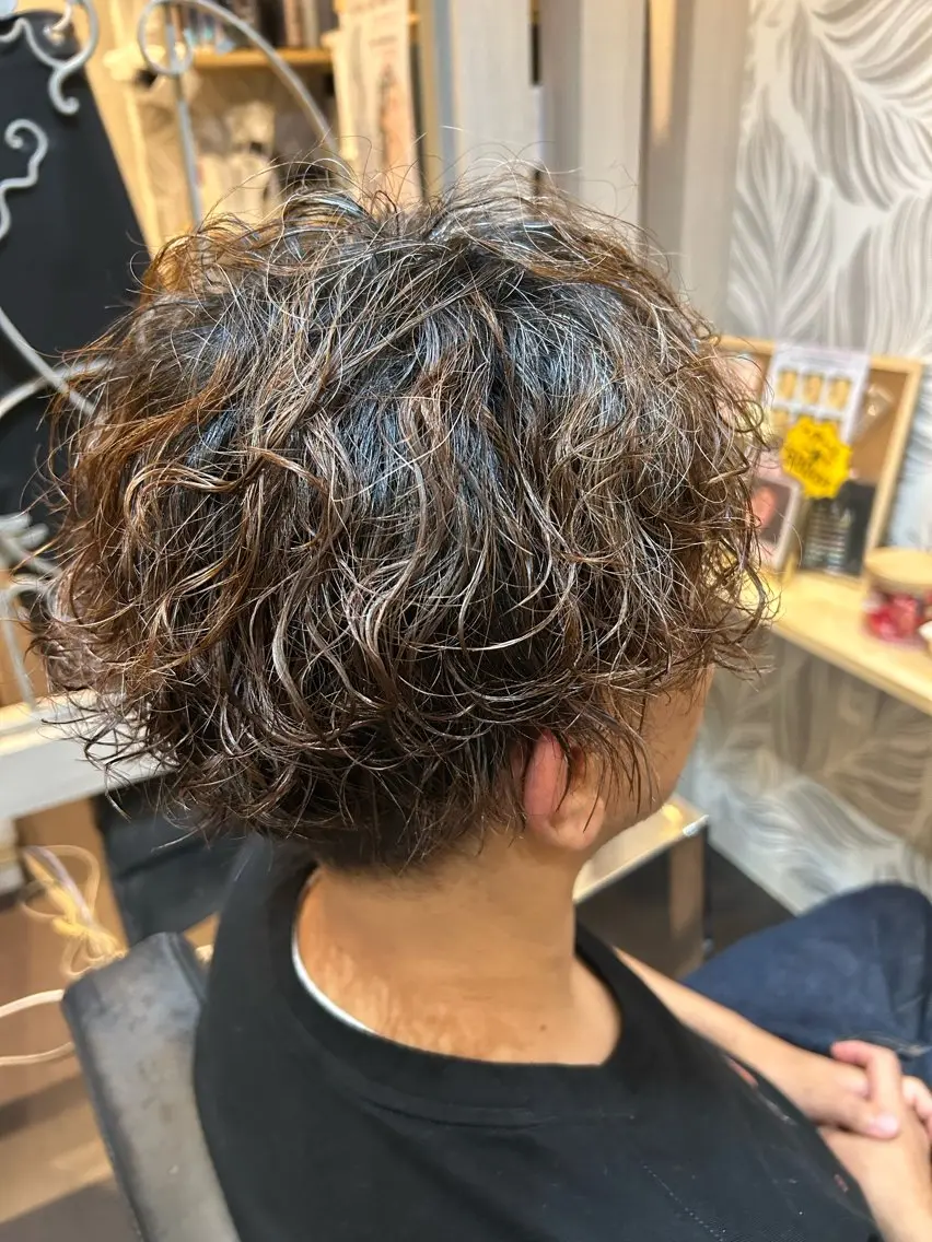 メンズカット+パーマの写真