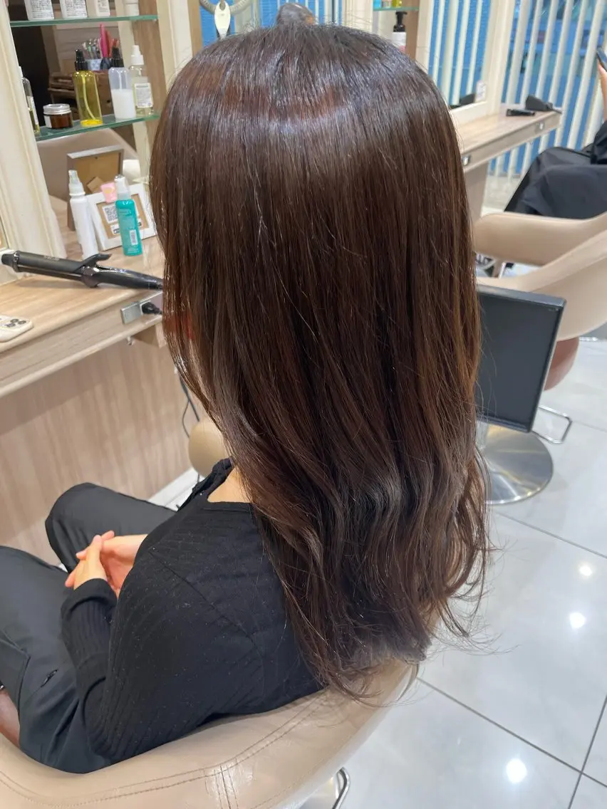 ロング パーマ ヘアアレンジ カット 縮毛矯正 トリートメント 韓国ヘアメイク🎀/ 縮毛矯正✨山本媛香のヘアスタイル