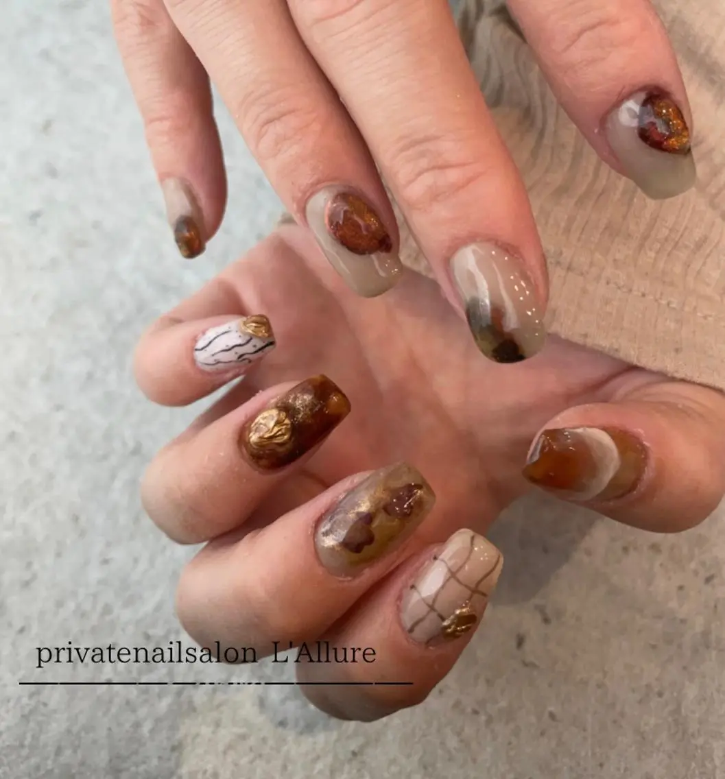 ネイル ニュアンスネイル ハンドネイル nailsalon -L'Allure-のネイルデザイン
