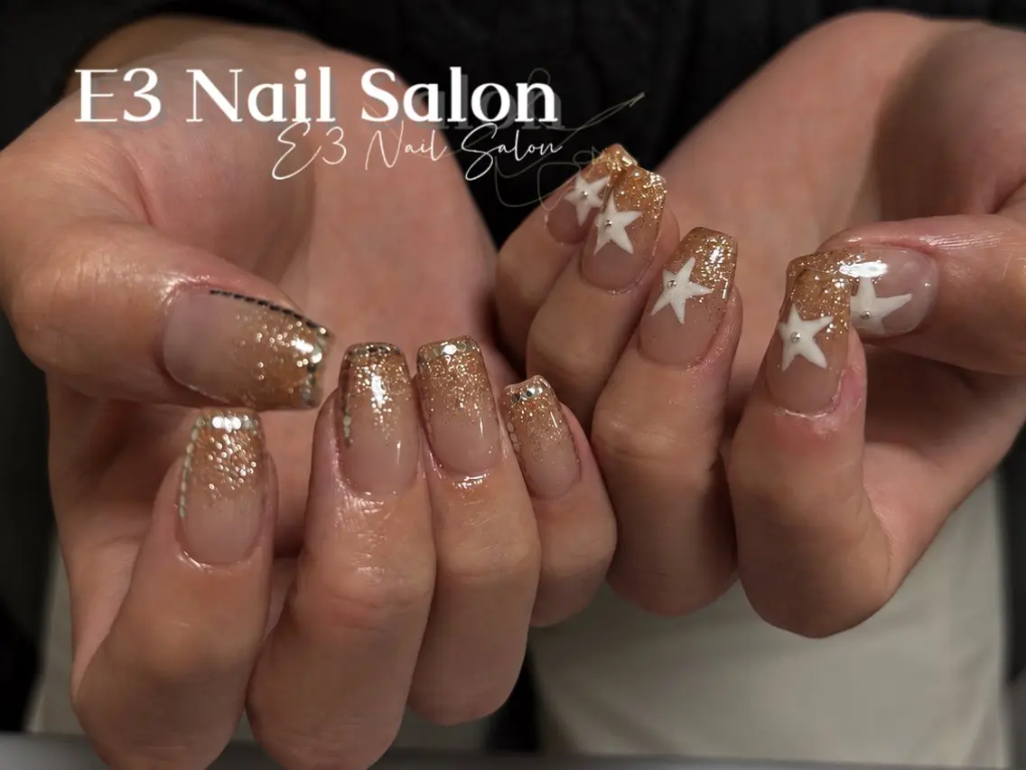 ネイル アニマル柄 オーロラネイル べっ甲ネイル ボルドー ブラウン ハンドネイル E3 Nail Salonのネイルデザイン
