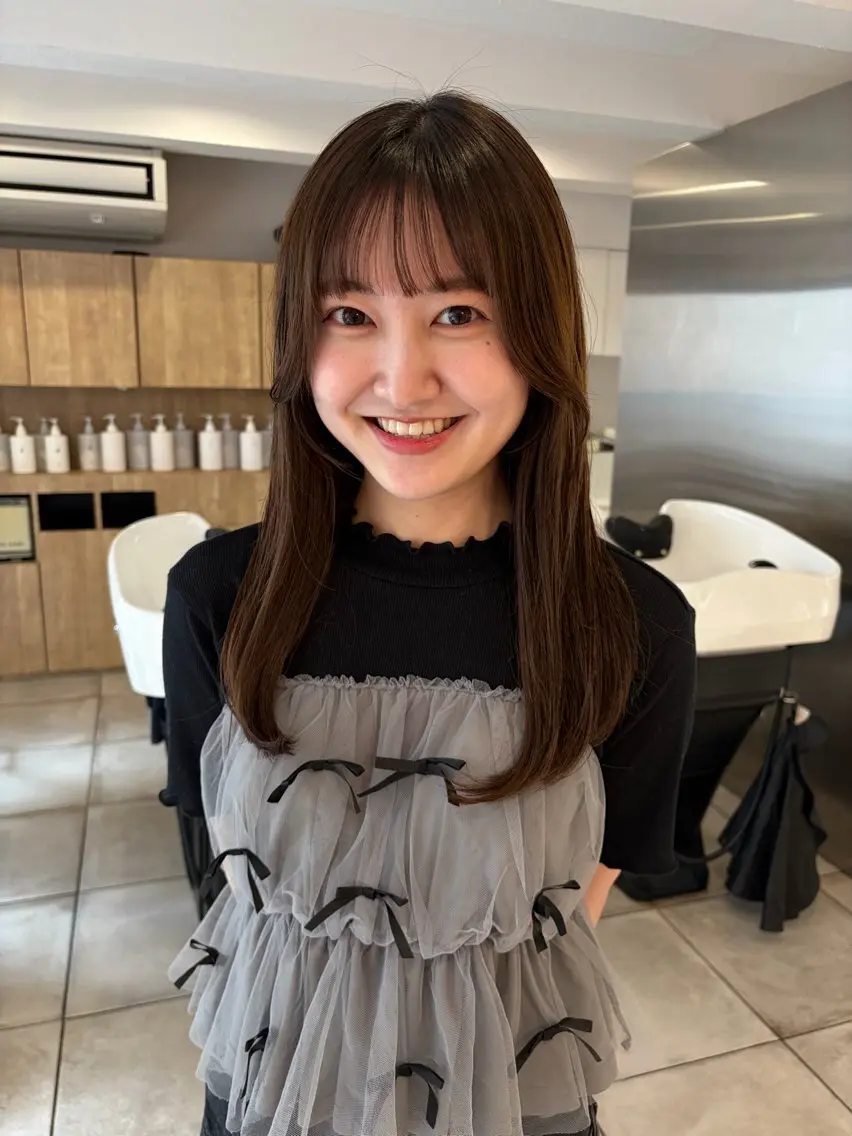 ミディアム rinka enu河原町のヘアスタイル