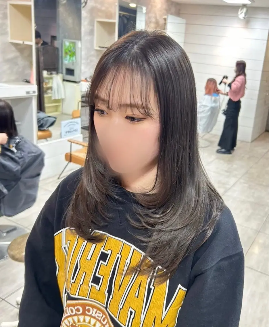 ロング レイヤーカット ロング カット ヘアカラー レイヤー/艶髪カラー 森本くるみのヘアスタイル