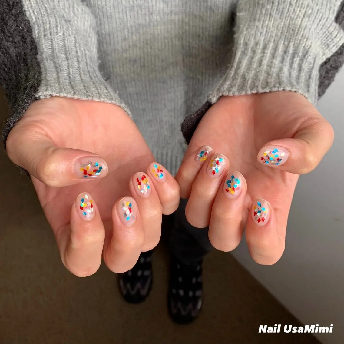 ネイル ジェルネイル キラキラネイル ワンカラーネイル パラジェル シンプルネイル NAIL DOT STUDIO堺筋本町のネイルデザイン