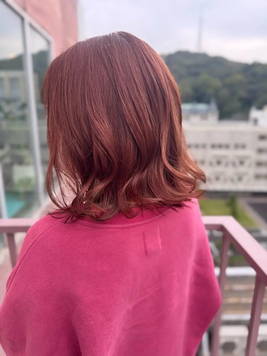 ミディアム カラー ブラウンカラー オレンジ オレンジブラウン ヘアカラー Viage （ビアージュ）のヘアスタイル