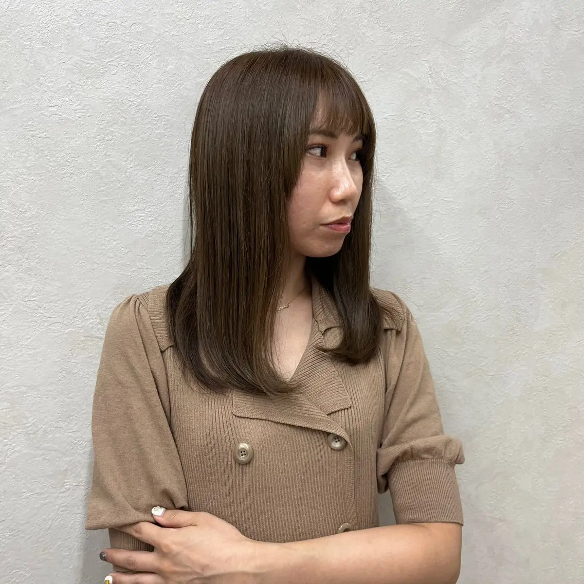 ミディアム カラー ブリーチ カット ヘアカラー トリートメント 有田裕真 【ブリーチカラー】のヘアスタイル