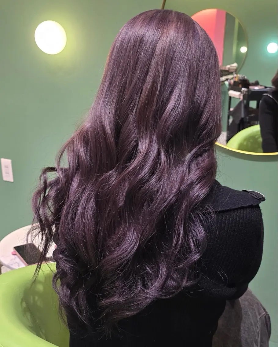 ロング カラー ラベンダーカラー ラベンダーグレー ヘアカラー トリートメント 高品質シールエクステ /艶髪/HIROのヘアスタイル