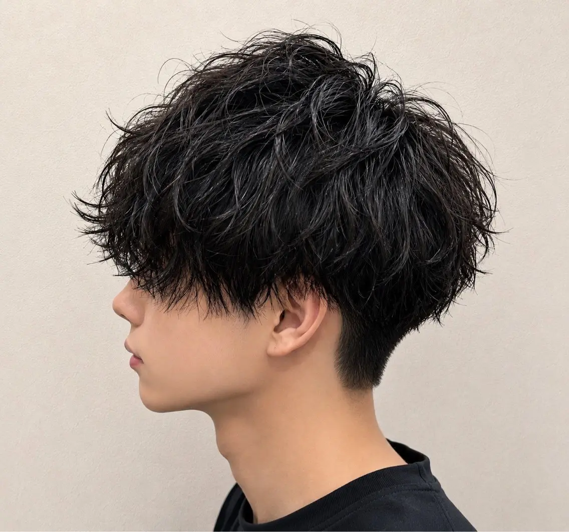 メンズ 波巻きパーマの写真