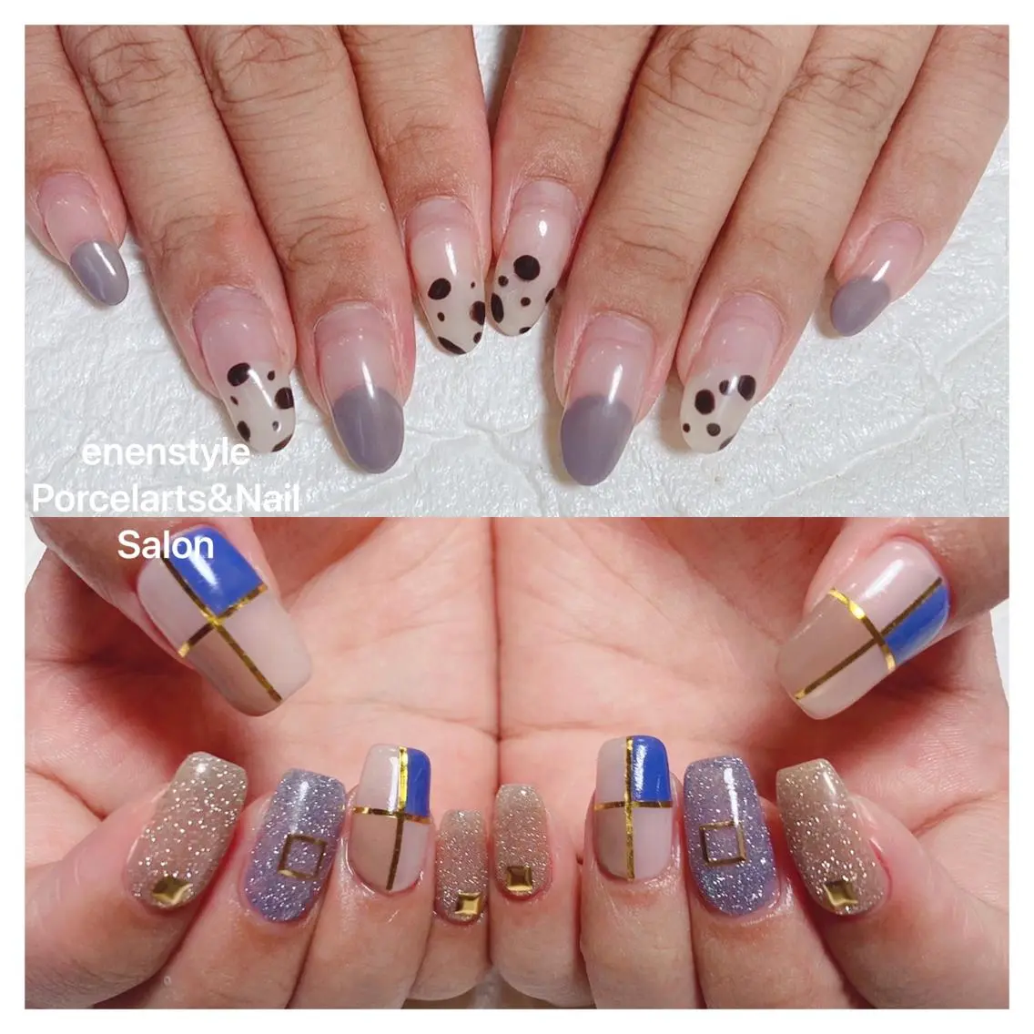 ミディアム ネイル ハンドネイル 🐾enen style 🐾のネイルデザイン