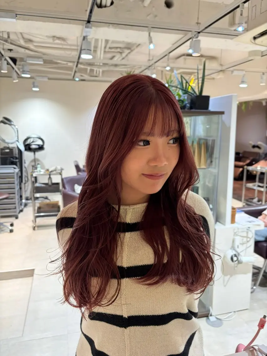 ロング れん/大阪美容室 縮毛矯正/髪質改善のヘアスタイル