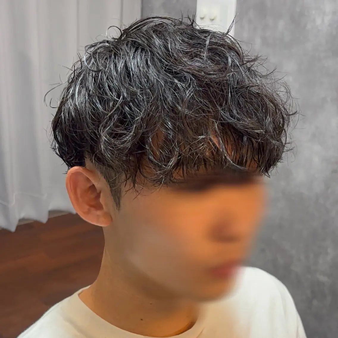 ショート パーマ メンズ カット パーマ 松尾 叶恋のヘアスタイル