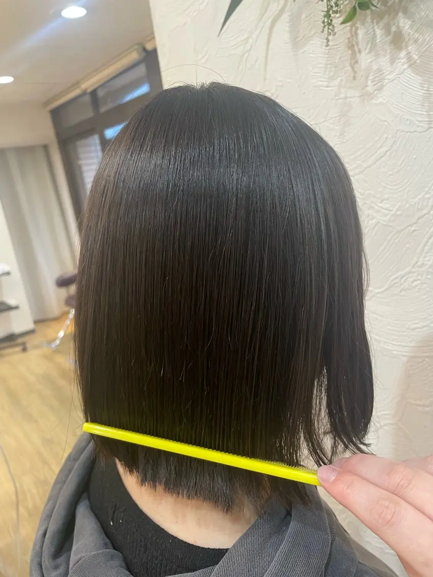 ミディアム 切りっぱなしボブ ボブ 透明感/チョコカラー 💍TAMA💍のヘアスタイル