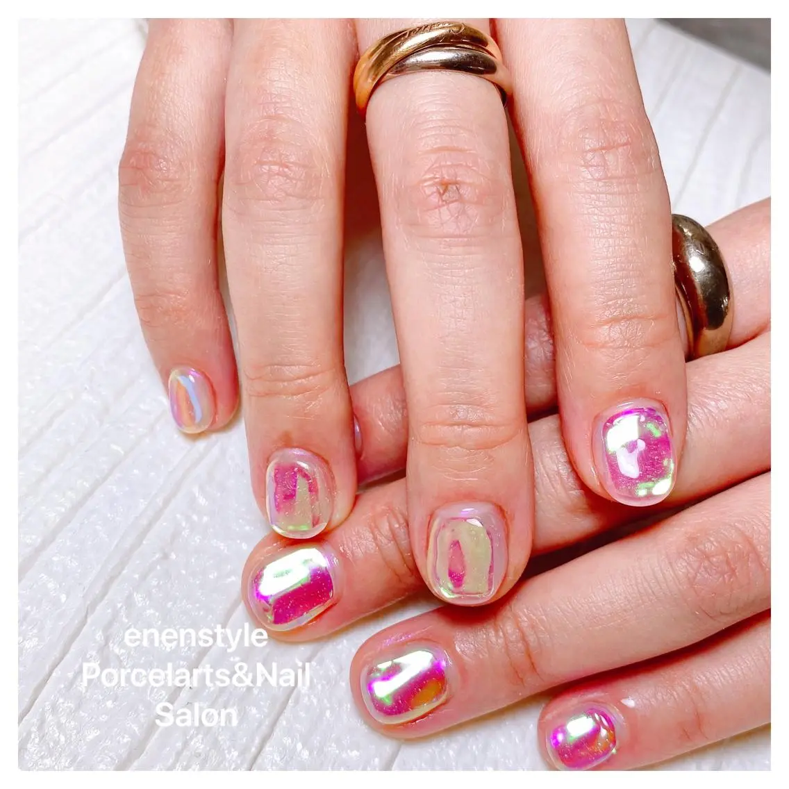 ミディアム ネイル 🐾enen style 🐾のネイルデザイン