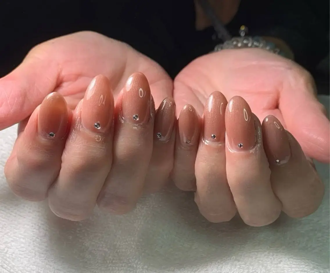 ネイル ストーンネイル ハンドネイル フットネイル MHR nailのネイルデザイン