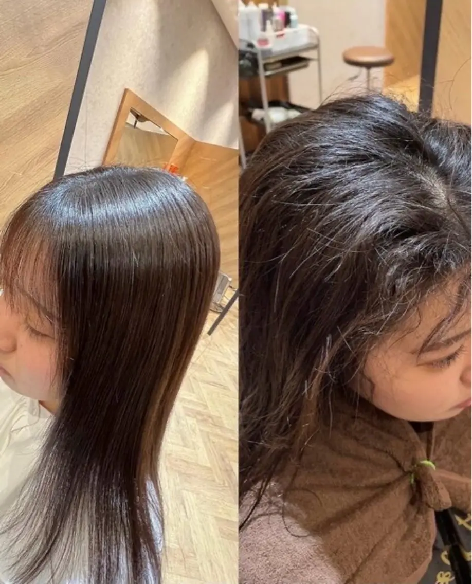 ✨️梅雨が怖くなくなる！✨️お顔周りのみ縮毛矯正＋カット＋質感トリートメントの写真