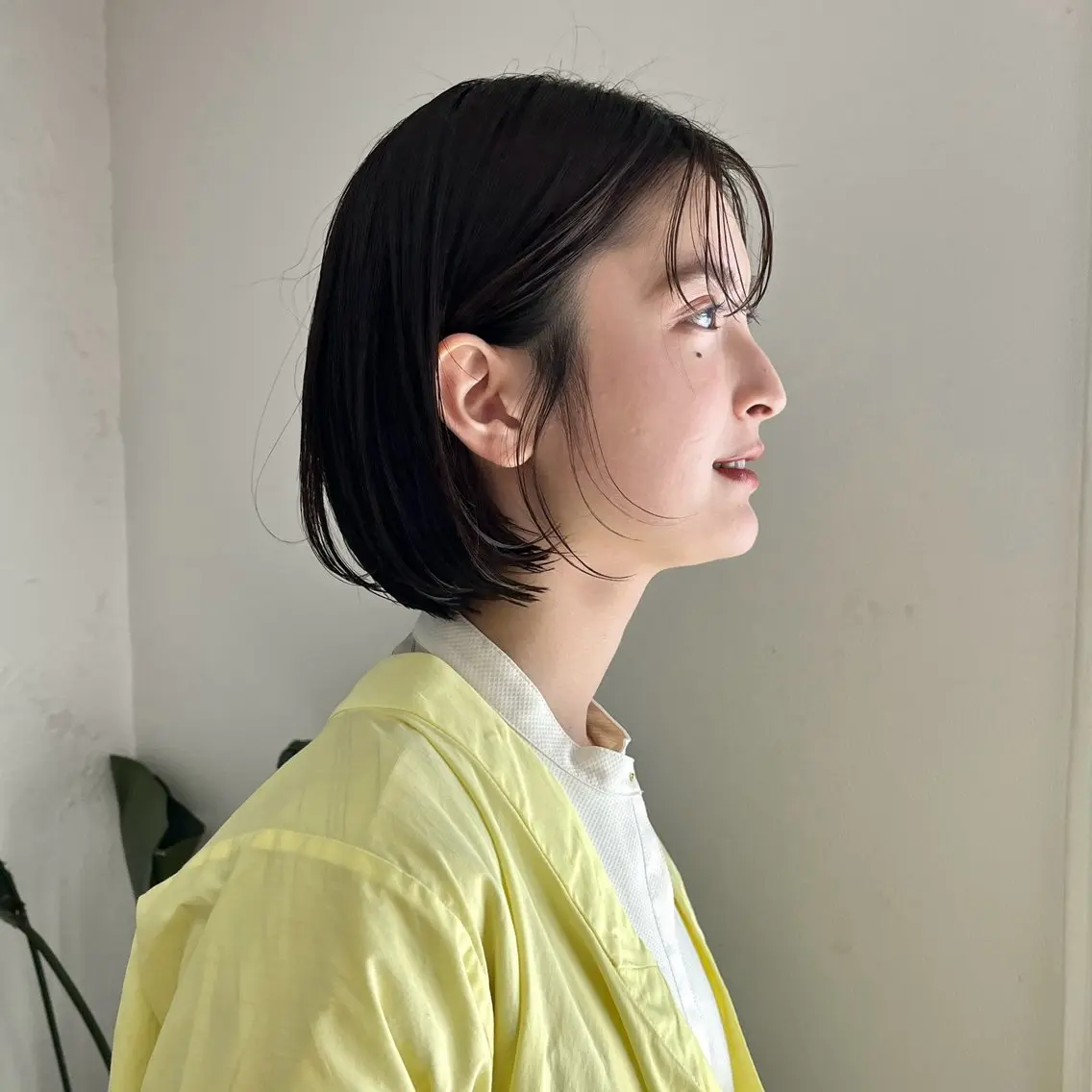 ショート 切りっぱなしボブ ボブ 小山夕稀/ニュアンス パーマ/新城のヘアスタイル
