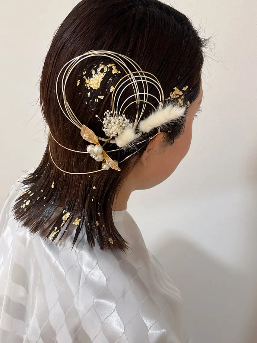 ミディアム ボブ 外ハネヘア ヘアセット Monleve 井上恵のマツエク・マツパデザイン