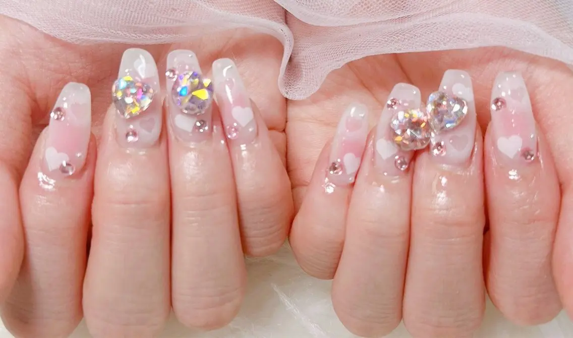 セミロング ハンドネイル Hanaai Salon新大久保店のネイルデザイン