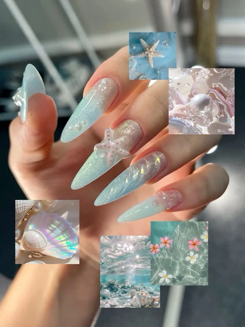ネイル アートネイル フレンチネイル ジェルネイル キラキラネイル 韓国ネイル ハンドネイル フットネイル Emi Nailのネイルデザイン