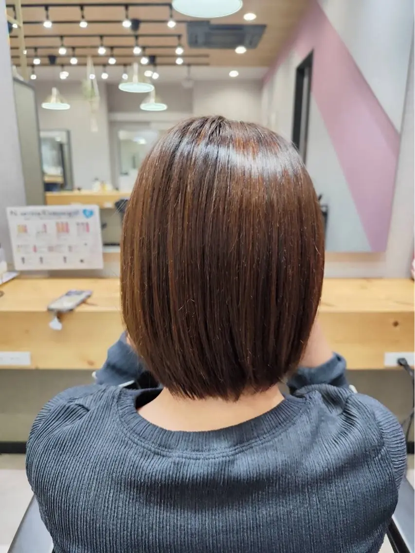 美髪縮毛矯正+カット(ご希望の方のみ)+トリートメントの写真