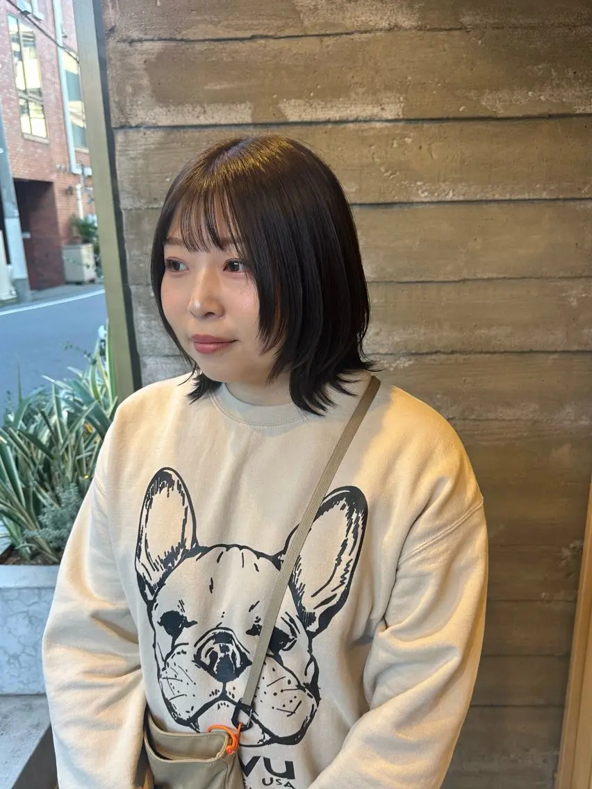 カラー ボブ カット ヘアカラー YU-KI 🐈‍⬛のヘアスタイル