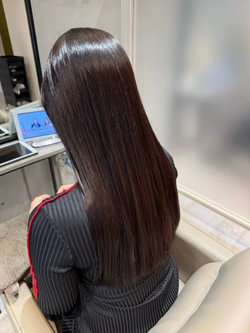 ⭐️カラーだけしたい方に⭐️ダメージレス艶カラー+5STEPトリートメントの写真